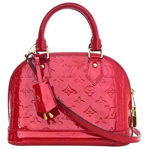 louis vuitton red patent leather purse